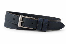 Witte leren heren riem 3 cm – stijlvolle broekriem met stiksel