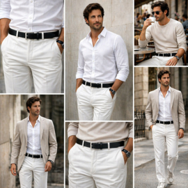 Zwarte Leren Heren Riem 3 cm Stijlvolle Riem van Echt Leer