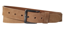 Leren Riem Kleur Zand Velours - 4 cm Breed - Heren Riem - Dames Riem - 100% echt leer