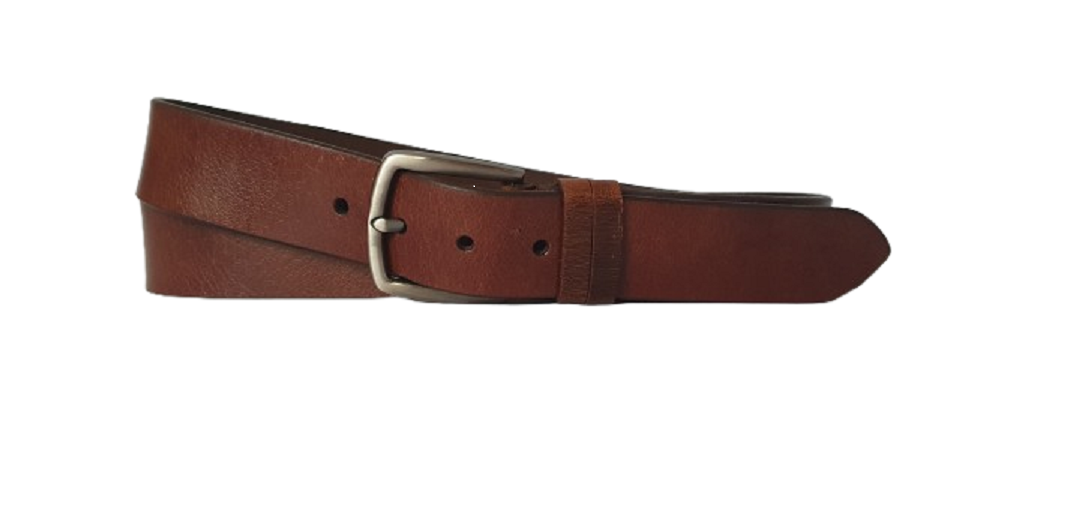 Leren Riem Licht Bruin 4 cm breed lengte 125 cm