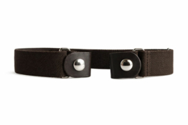 Elastische riem zonder gesp donker bruin – Comfort en perfecte pasvorm