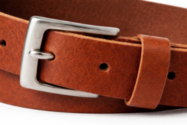 Zwarte leren herenriem 3 cm - volnerf leer - riem voor pantalon & jeans