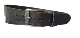 Leren Riem Zand Met Nerf Structuur - 4 cm Breed - dames Riem