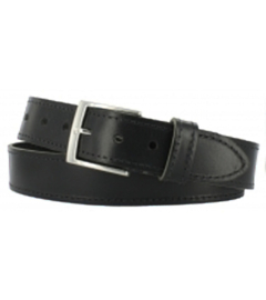Leren Riem Zwart Rond Gestikt - 4 cm Breed - Dames Riem