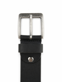 Zwarte leren dames- en herenriem 4 cm – stoere jeans riem van 100% buffel leer