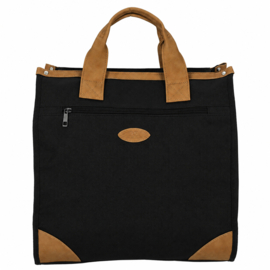Secc Boodschappentas Hoog Zwart – Stevige Shopper met Rits