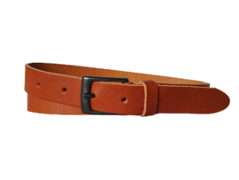 Leren Riem Cognac - 3 cm Breed - Dames Riem - Heren Riem - 100% echt leer