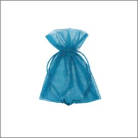 Organza zakjes - turquoise - 10 stuks