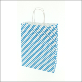 Papieren tas - Bayerische vlag - 31x24+12 –  25 st