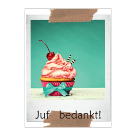 Cadeau kaartje - bedankt juf