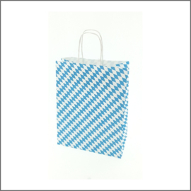 Papieren tas - Bayerische vlag - 24x18+8 cm –  25 st