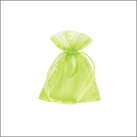 Organza zakjes - lime - 10 stuks