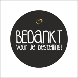 Webshop etiket -  zwart