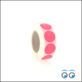 Rond 25 mm fluor rood