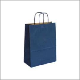 Kraft tas donker blauw small - 50 st