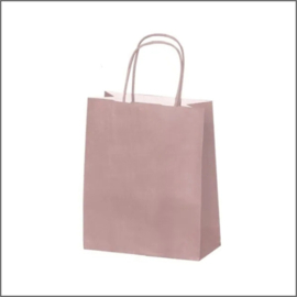 Kraft tas - oud roze - middel - 50 st