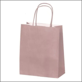 Kraft tas - oud roze - large - 50 st