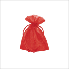 Organza zakjes - rood - 10 stuks