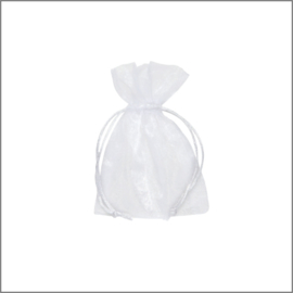 Organza zakjes - wit - 10 stuks