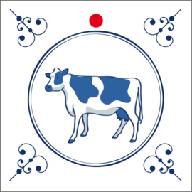 Delftsblauw - koe