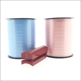 Krullint set Basic - 10mm x 250 meter -  roze / blauw met splitter