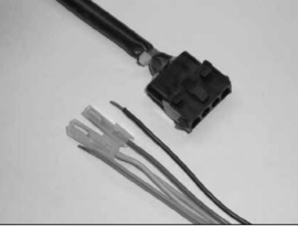 kabel met stekker voor de ventilator UCJxx types – voor aansluiten in de achter zijkant van de ketel (niet voor D80P, P80 pelletketels)