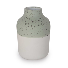 Clay vase | S | Green | Dots