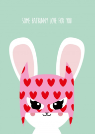 some batbunny loves you - postkaart