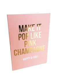 Make it pop like pink champagne (dubbele kaart met envelop)