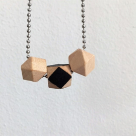 ballchain houten kralen zwart