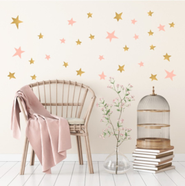 sterren goud en roze