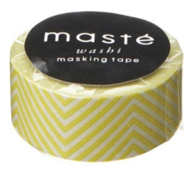 masking tape - geel/grijs diagonaal