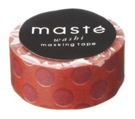 masking tape - rood bordeaux rode stip