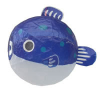 japanese paperballoon - blauwe vis