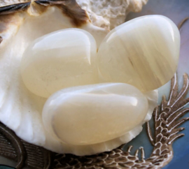 White Agate - set tumbled stones - approx 40-50 grammes per set