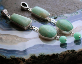 Beautiful long Pendant with real Amazonite - 105 mm - 1 or 2