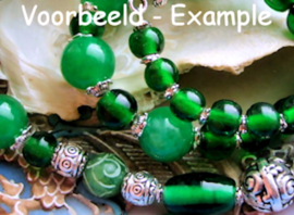 set/6 beads: JADE - Round - 8,1 mm - Green