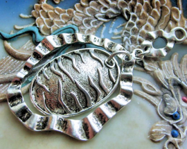 Pendant: Turn of the Century Style - 52 mm - Antique Silver tone