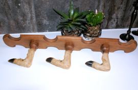 Vintage rack from Roebuck feet & oak - 57 cm