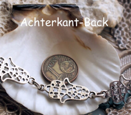 Fatima Hamsa Hand Chain: Base for Necklace/Bracelet - per 18,5 cm - Antique Silver Tone