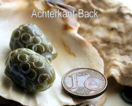 1 large Carved Bead: Buddha -  Xiu Jade - 18x13,5 mm - Groen