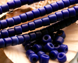 set/20 ANTIQUE TRADE BEADS: Africa Bapterosse Prosser - 5,5 mm - Blue