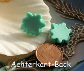 1 Cabochon: Flowers - 14x15 mm - Aqua Blue/Turquoise or Peach or Black