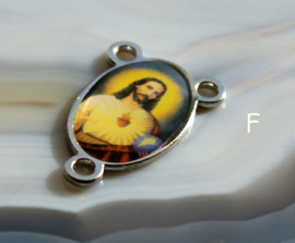 1 Pendant/Connector/2-1 Divider: Icon - Mary (Magdalene) Jesus Religious - 24 mm