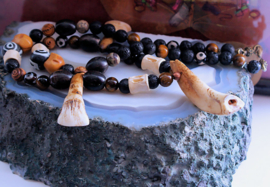 C&G Ritual Necklace: Voodoo Magick - Teeth Skulls Gemstones