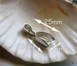 Bail for Pendant - var. sizes - Silver tone - (16-25 mm)