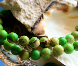 set/* beads: Sediment Jasper - Round - 6 or 8 mm - Aqua Turquoise or Lapis Cobalt Blue or Peridot Apple Green