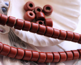 set/13 ANTIEKE TRADE BEADS Handelskralen: Afrika Boheems - ca 6,8 mm