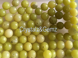 set/5 beads: Birman Lemon JADE - Round - 8,6 mm