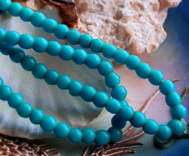 set/15 ANTIEKE TRADE BEADS Handelskralen: Afrika Boheems - Prosser - ca 5 mm - Turquoise/Aqua